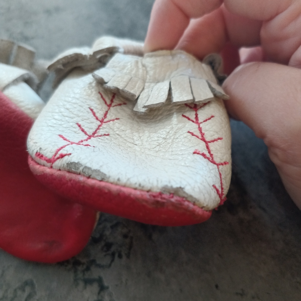 Baseball Moccasins for baby